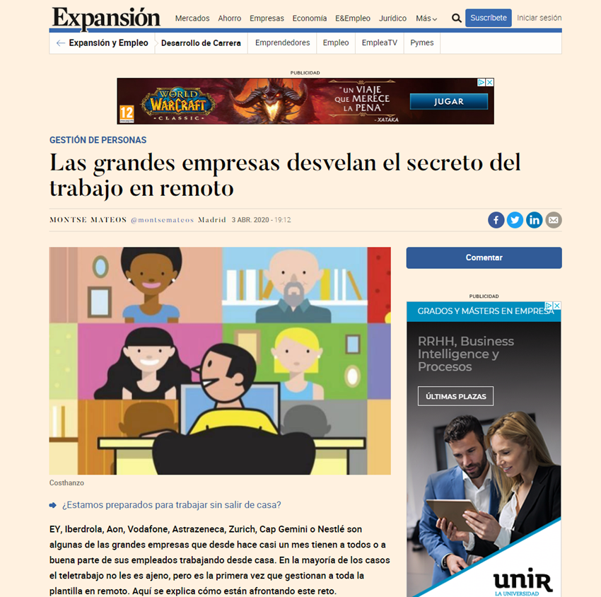 noticia con ilustración de personas