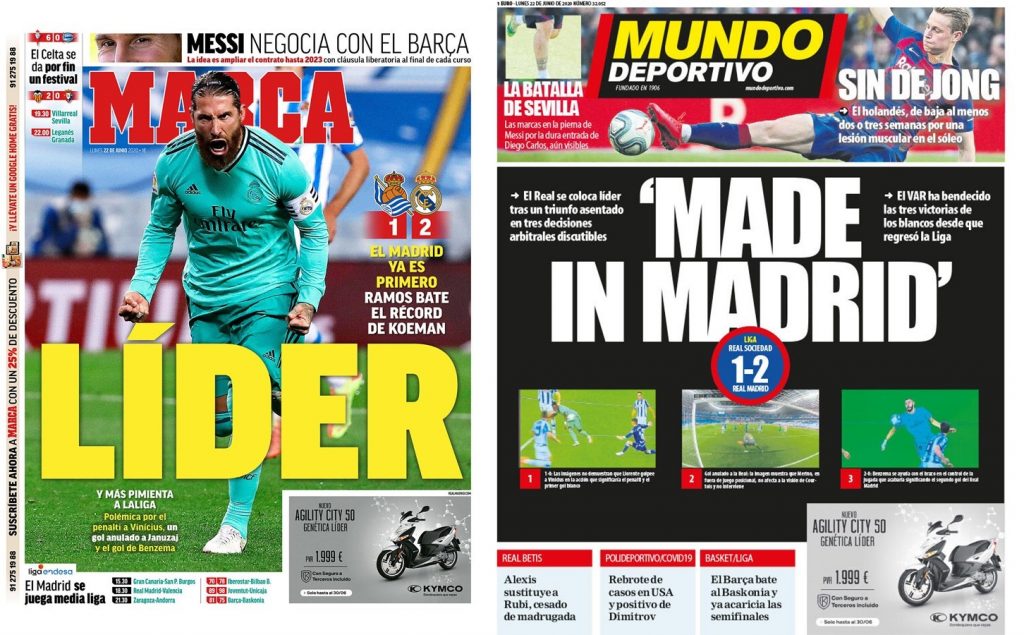 Portada de Marca y Mundo Deportivo